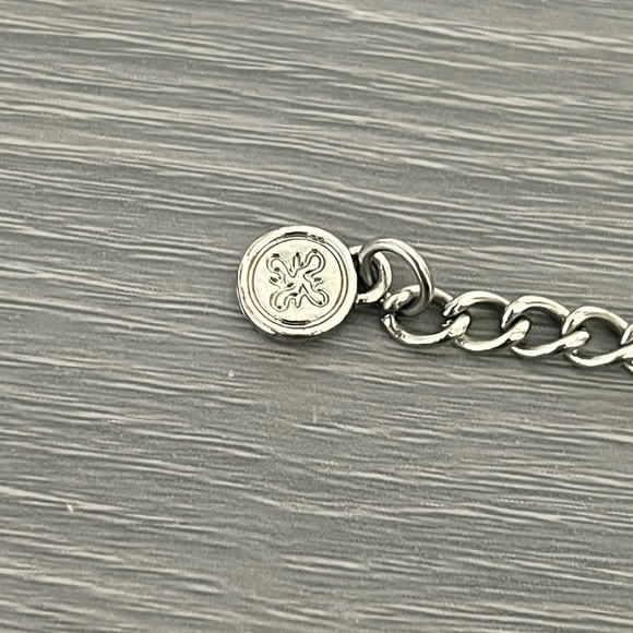 Vintage Silver Chain Bracelet with Loops, Curls - Picture 5 of 9